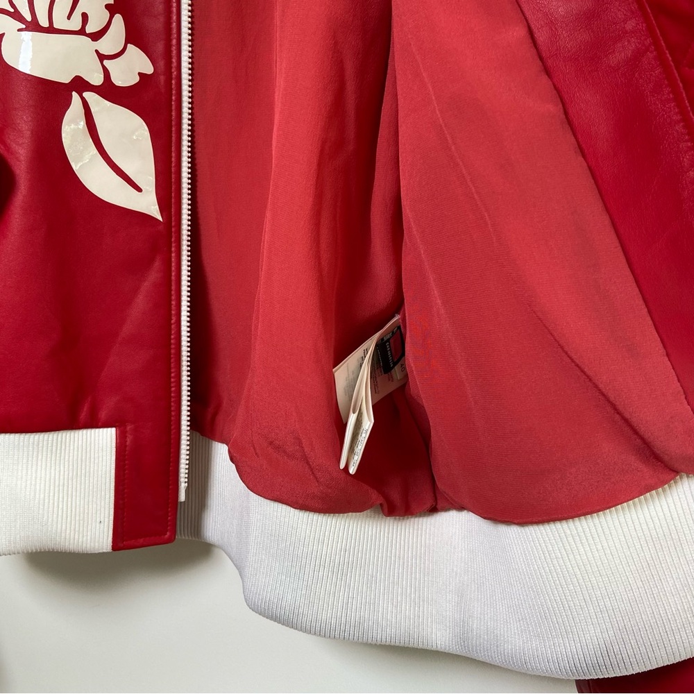 FENDI Leather Bomber Applique Jacket - Picture 9 of 13